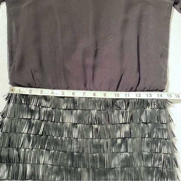 Moon Collection Black Fringe Dress Bell Sleeves Party Gothic Witchy Size S - Picture 10 of 15